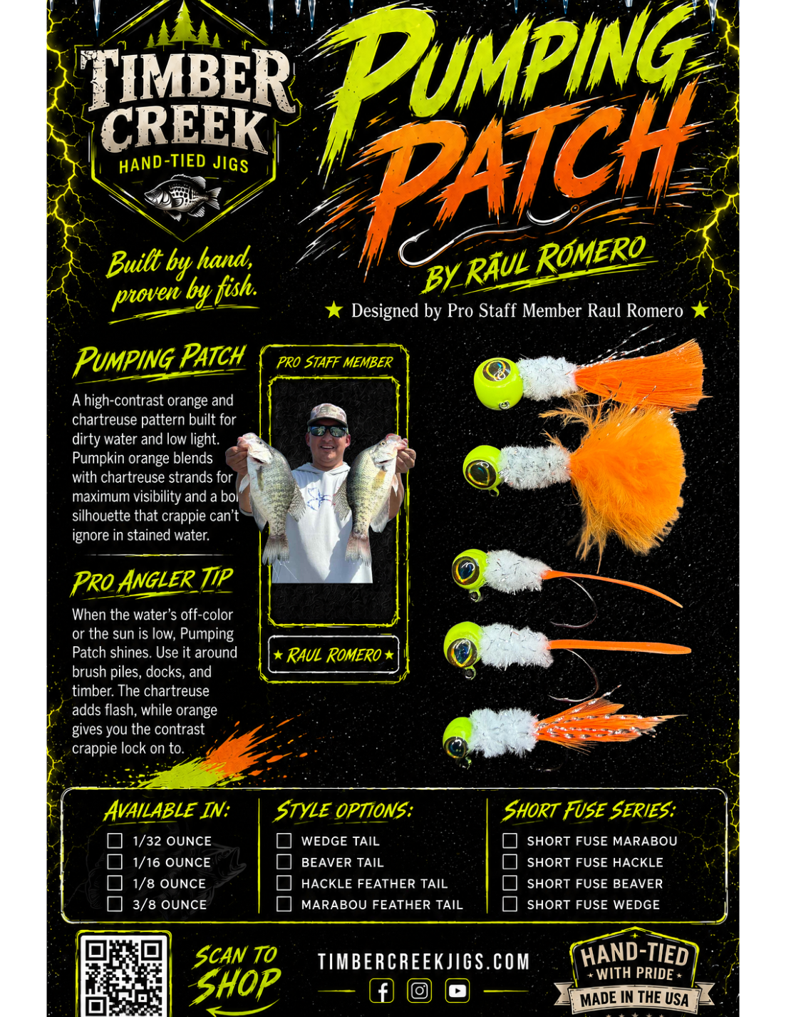 Pumping patch by pro staff member Raul Romero