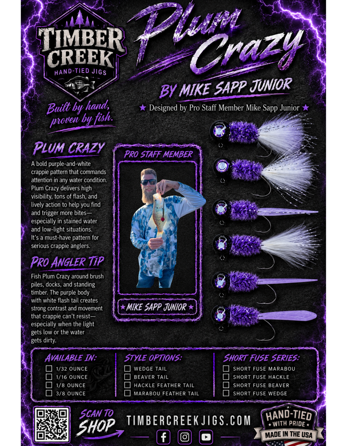 Plum crazy by pro staff member, MIKE, Sapp, Junior and fishing guide owner, extreme outdoors guide service