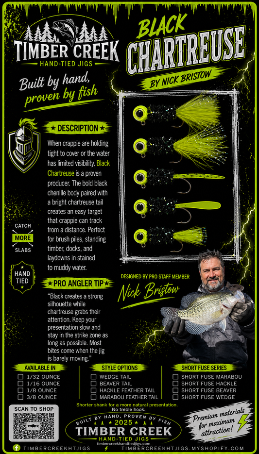 Black chartreuse by a pro staff member Nick Bristow